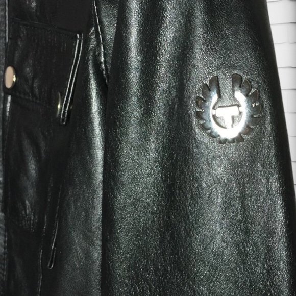 Belstaff Leather Long Brian Fashion Jacket Blouson Size 42 Made in Italy - Picture 7 of 10